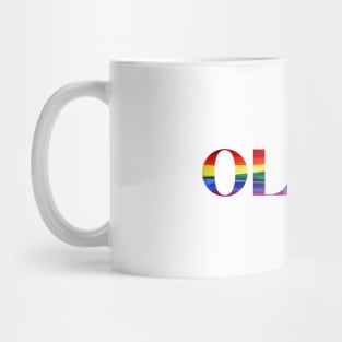 Olivia Rainbow Text Mug